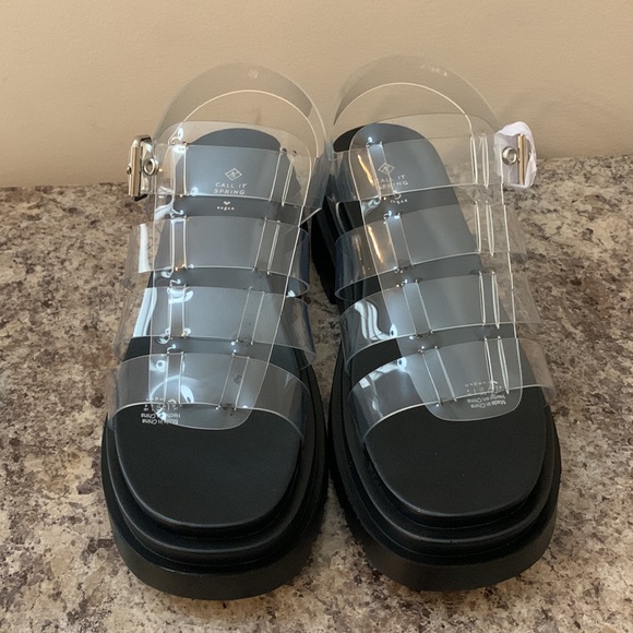 Transparent / Translucent Call It Spring Chunky Sandals - Picture 3 of 17